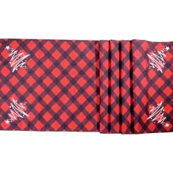 Festliche Bestecktaschen 6 Stück & Tischläufer Tannenbaum – Tischdeko Weihnachten & Winter