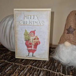 Festliche Geschenkkarten / Tannenbaum Grußkarte / Weihnachtsmann Karte / Weihnachtspostkarte mit Santa Motiv