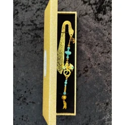Festliche Geschenk-Verpackung 21,8x5,6x2,6cm f. Lesezeichen Schlüsselanhänger Gold Glitzer Schmuckschachtel Etui Armband