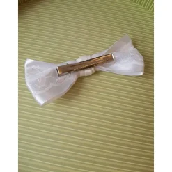 Festliche weiße Schleife Haarschmuck für Braut Hochzeit Kommunion Konfirmation Haarklammer romantisch