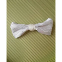 Festliche weiße Schleife Haarschmuck für Braut Hochzeit Kommunion Konfirmation Haarklammer romantisch