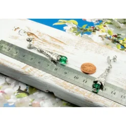 Festlicher Ohrschmuck, Ohrstecker grün, Ohrringe, Tannenbaum, Geschenkidee, Weihnachten, handgemacht Unikat