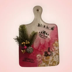 Festliches Resin-Deko-Brett 