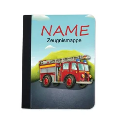 Feuerwehr Zeugnismappe personalisiert | Zeugnismappe | Zeugnismappe mit Namen | Urkundenmappe