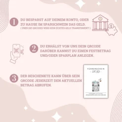 Führerschein Zuschuss | Geldgeschenk | Personalisiertes Virtuelles Sparbuch | QrCode Bild | Auto Blau