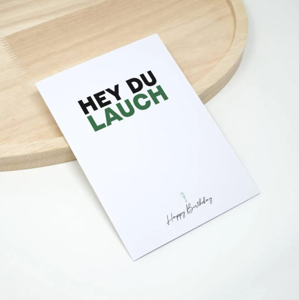 Fiese Geburtstagssprüche Hey du Lauch | Fiese Geburtstagskarte  Schwarzer Humor Geburtstagskarte