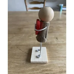 Figur mit Herz, Geschenk für liebe Freunde, kleines Mitbringsel, Holzfiguren