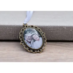 Filigranes Memorial für Brautstrauß – Dein Erinnerungs-Accessoire mit Foto & Text zur Hochzeit