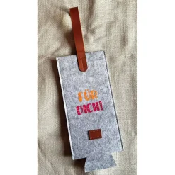 Filz Flaschentasche für Wein | Geschenkidee für Weinliebhaber | Deko für Weinflaschen | Mitbringsel