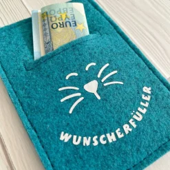 Filz Wunscherfüller, Weihnachten, Geldgeschenk, Gutscheinhülle, Geldverpackung, Katze, Geschenkidee