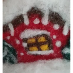 Filzhaus,  Weihnachtsdeko, handgefilzt