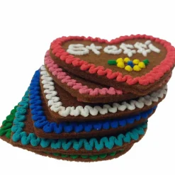 Filzherz Dirndl Accessoires mit Namen - Anstecker Namensschild für Volskfeste - Herz personalisiert Button Brosche