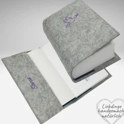 Filzhülle evangelisches Gesangbuch FRIEDENSTAUBE personalisiert  KL42
