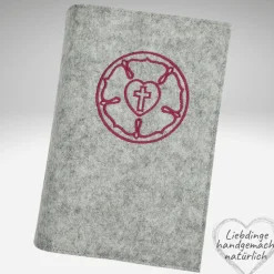 Filzhülle evangelisches Gesangbuch LUTHERROSE  KL43
