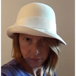 Filzhut Weiß Origami