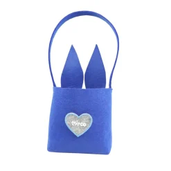Filztasche mit Hasenohren und Hase personalisiert - Geschenk zu Ostern mit Name für Kinder - Filztasche in Filzherz