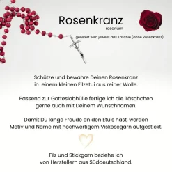 Filztäschchen Rosenkranz ICHTYS Fisch Filzetui Rosenkranztasche Farbwahl