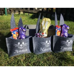Filztüte Ostertüte Osterkörbchen personalisiert mit Namen