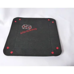 Filzunterlage für Würfelspiele – bestickt, schwarz, ca 19 x 19 cm Spielfläche Artikelnr. Fu 208