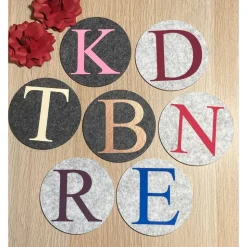 Filzuntersetzer personalisiert mit Namen Filz Untersetzer wieder verwendbare Gastgeschenke für Hochzeit Konfirmation Fei