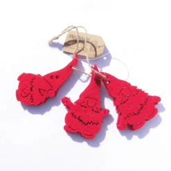 Filzwichtel Anhänger rot 6 Stück