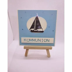 Finanzspritze mit Karte zur Kommunion - für Jungs, Geldgeschenk mal anders