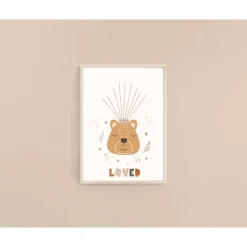 Fingerabdruck Gästebuchposter Gästebuch Kinder Taufe Babyparty Bär Loved, Digital Download