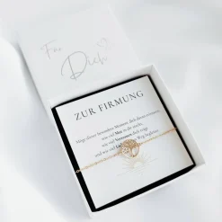 Firmung Geschenk Armband | Symbol & Farbe wählbar | Geschenkkarte Zur Firmung mit Sonnenaufgang | Geschenkset mit Box