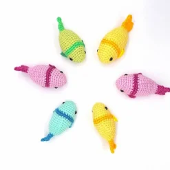 Fisch gehäkelt, Amigurumi, 100 % Baumwolle, als Dekoration zur Taufe, Konfirmation, Geburtstag oder Babyparty, Wunschfar