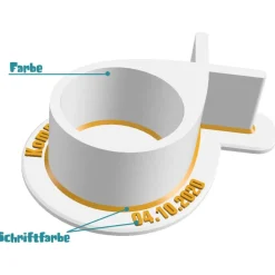 Fisch Kerzenständer für Kommunion, Konfirmation & Taufe in verschiedenen Größen