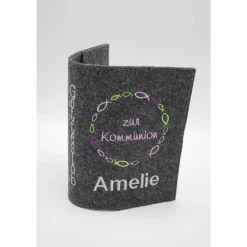 Fischkreis Gebetbuch Hülle Geschenk Kommunion Firmung Rosenkranz religiös personalisier