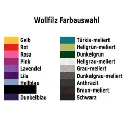 Flachmann Edelstahl 180 ml + Hülle bestickt mit Maiglöckchen aus Wollfilz + Leder inkl. Geschenkbox - Farbauswahl