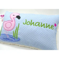 Flamingo Flamingokissen Karibik Namenskissen Taufkissen Kuschelkissen Kindergartenkissen Geburtsgeschenk