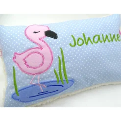Flamingo Flamingokissen Karibik Namenskissen Taufkissen Kuschelkissen Kindergartenkissen Geburtsgeschenk