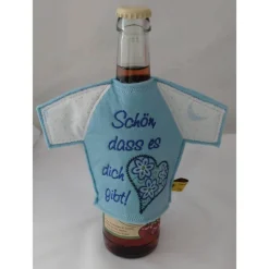 Flaschen Shirt Schön dass es dich gibt – Personalisiertes Geschenk für Piccolos, Miniweinflaschen & kleine Bierflaschen