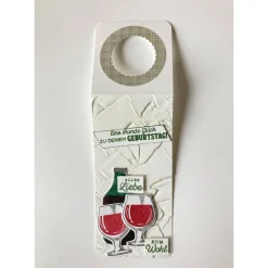 Flaschenanhänger Gutschein Geburtstag Mitbringsel Danke Goodie