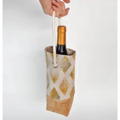 Flaschenbeutel für Weinflasche, Geschenktasche Geschenkverpackung für Weinflasche, Flaschenverpackung, nachhaltiger Zero