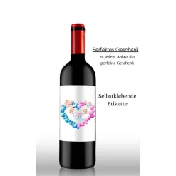 Flaschenetikett, selbstklebend, Personalisiertes Wein Flaschen Etikett Weihnachten, Christmas ,Selbstklebendes Weinetike