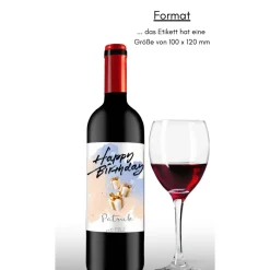 Flaschenetikett, selbstklebend, Personalisiertes Wein Flaschen Etikett Weihnachten, Christmas ,Selbstklebendes Weinetike