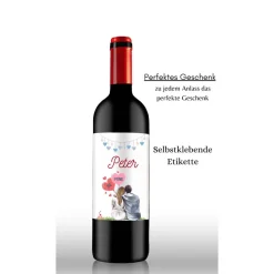 Flaschenetikett, selbstklebend, Personalisiertes Wein Flaschen Etikett Weihnachten, Christmas ,Selbstklebendes Weinetike