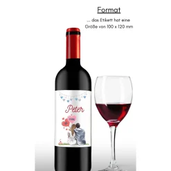 Flaschenetikett, selbstklebend, Personalisiertes Wein Flaschen Etikett Weihnachten, Christmas ,Selbstklebendes Weinetike