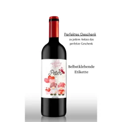Flaschenetikett, selbstklebend, Personalisiertes Wein Flaschen Etikett Weihnachten, Christmas ,Selbstklebendes Weinetike