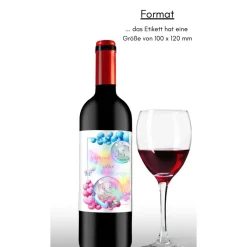 Flaschenetikett, selbstklebend, Personalisiertes Wein Flaschen Etikett Weihnachten, Christmas ,Selbstklebendes Weinetike