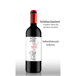 Flaschenetikett, selbstklebend, Personalisiertes Wein Flaschen Etikett Weihnachten, Christmas ,Selbstklebendes Weinetike