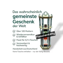Flaschenkäfig – Originelles Männergeschenk & Geschenkverpackung für Flaschen