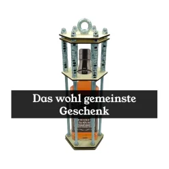 Flaschenkäfig DIY-Bausatz | Lustiges Geschenk für Männer & Frauen | Geburtstag, Party, Mitbringsel | Für 0,7L Flaschen