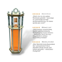 Flaschenkäfig Geschenk für Männer – Originelle Geschenkidee für Alkoholflaschen, Handgefertigt aus Holz