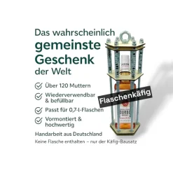 Flaschenkäfig Geschenk für Männer – Originelle Geschenkidee & Geschenkverpackung aus Holz