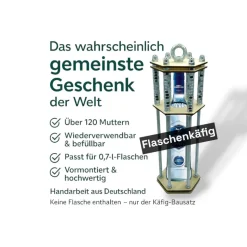 Flaschenkäfig Geschenk für Männer – Originelle Geschenkidee & Verpackung für Spirituosen