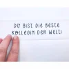 Flaschenpost Kollegin Geschenk für Weihnachten, Karte, beste Kollegin der Welt